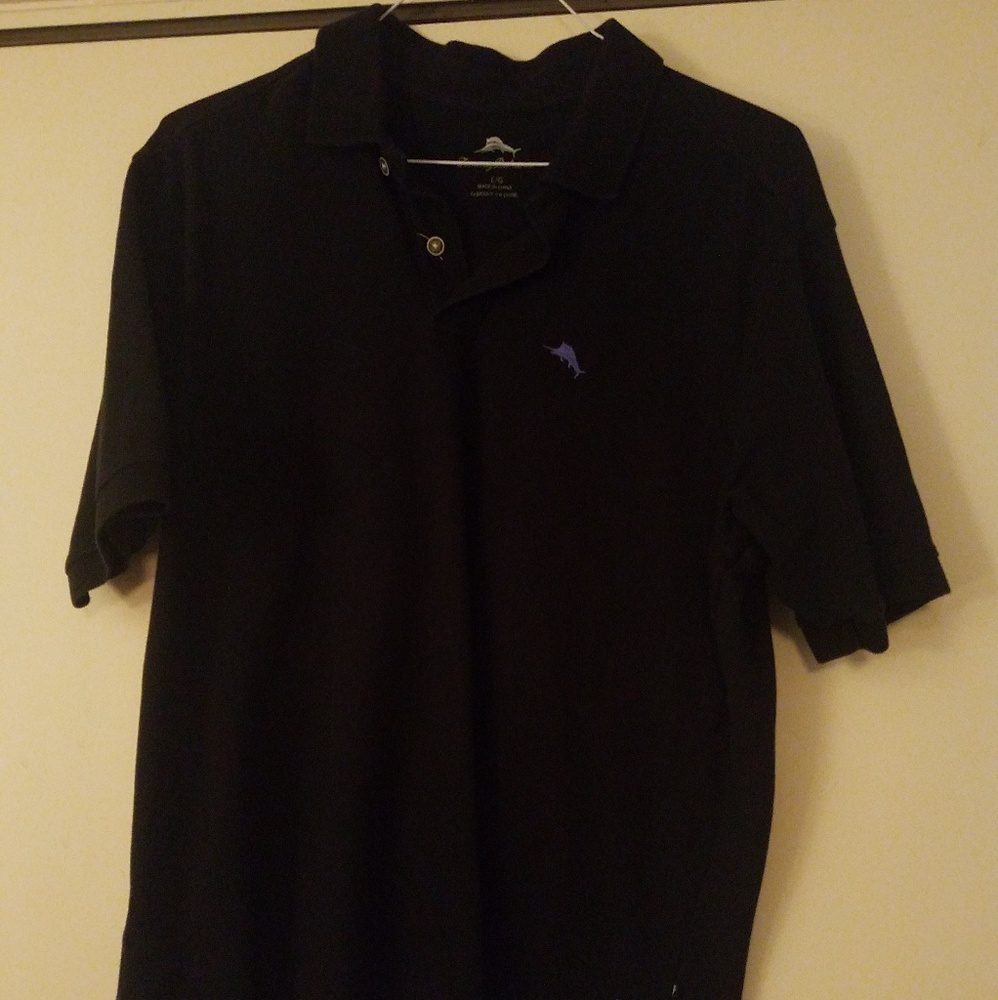 Tommy Bahama - Mens LG Black Polo